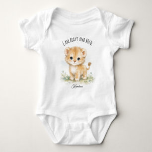 „Ich bin mutig und kühn“ Baby Shower Süßer kleiner Strampler