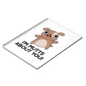 Ich bin Mutts über dich Funny Dog Pun Notizblock (Linke Seite)