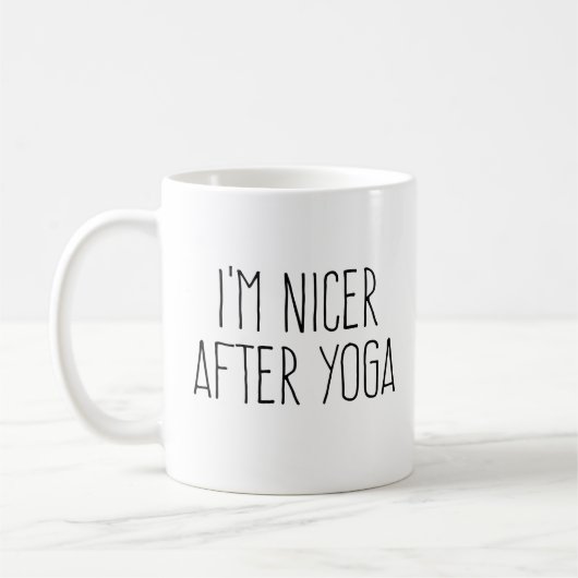 Ich bin nach dem Yoga Nicer Kaffeetasse (Links)