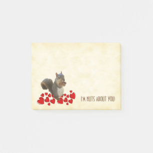 Ich bin Nackt über dich braunes Eichhörnchen mit r Post-it Klebezettel