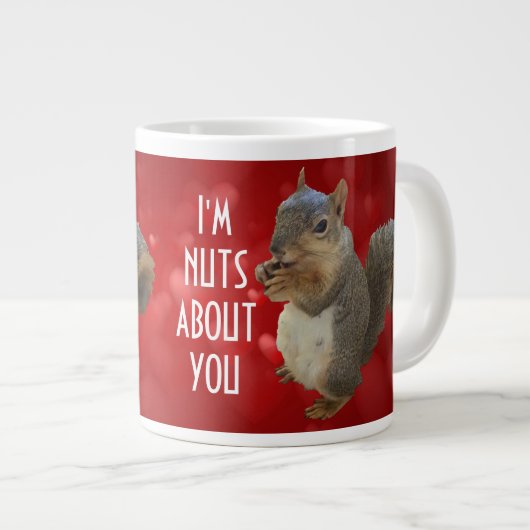 Ich bin Nackt über dich Brown Eichhörnchen Jumbo-Tasse (Vorderseite Rechts)