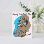 Ich bin Nackt über dich, Eichhörnchen zum Valentin Postkarte (Stehend Vorderseite)
