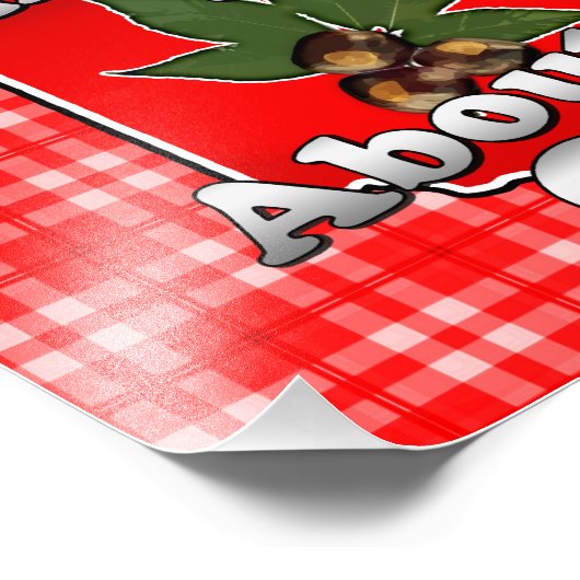 Ich bin Nackt über Ohio, Funny Red Buckeye Nut Fotodruck (Ecke)