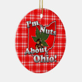 Ich bin Nackt über Ohio, Funny Red Buckeye Nut Keramikornament (Rechts)