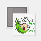 Ich bin Nana's Pea im Alter von 1 Magnet (Vorderseite/Rückseite)