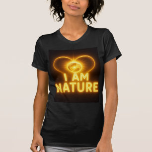 Ich bin Natur – Goldenes Licht Erde Herz Design T-Shirt