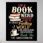 Ich bin Nerd - Buch Lover - Literatur Poster (Vorne)