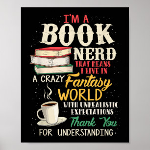 Ich bin Nerd - Buch Lover - Literatur Poster