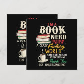 Ich bin Nerd - Buch Lover - Literatur Save The Date (Vorne/Hinten)