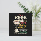 Ich bin Nerd - Buch Lover - Literatur Save The Date (Stehend Vorderseite)