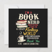 Ich bin Nerd - Buch Lover - Literatur Save The Date (Rückseite)