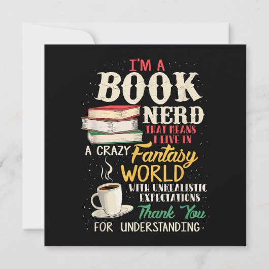 Ich bin Nerd - Buch Lover - Literatur Save The Date (Vorderseite)