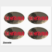 ICH BIN NERVOUS OVALER AUFKLEBER (Blatt)