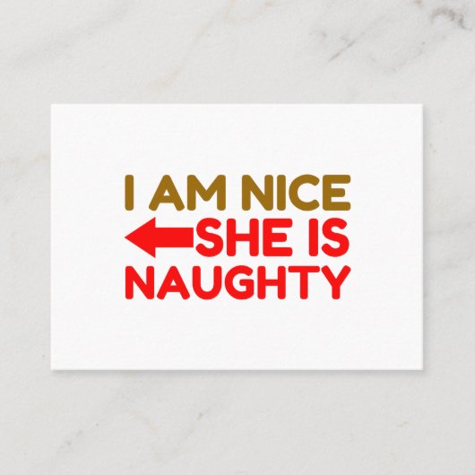 Ich bin nett, dass sie unsauber ist visitenkarte (Vorderseite)