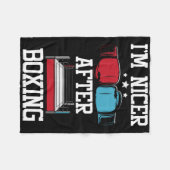 Ich bin netter nach dem Boxen - Kickboxen Kickboxe Fleecedecke (Vorderseite (Horizontal))