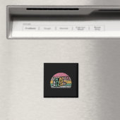 Ich bin netter nach dem Boxen Retro Sunset Magnet (In Situ (Geschirrspüler))