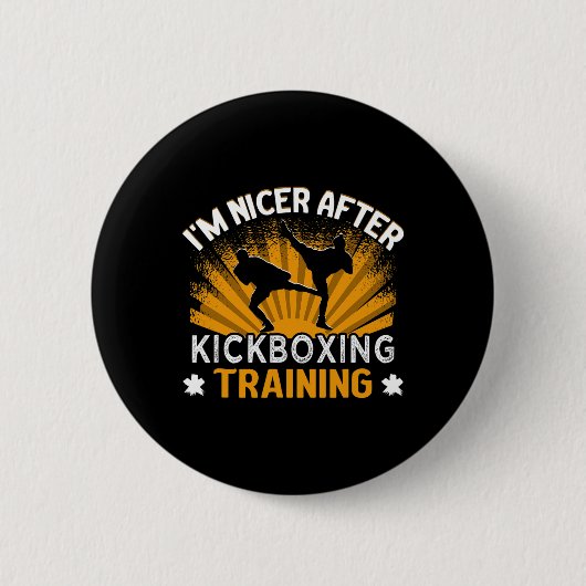 Ich bin netter nach dem Kickbox-Training Trainer K Button (Vorderseite)