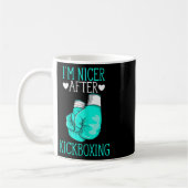 Ich bin netter nach Kickboxen Lustiger Kickboxer,  Kaffeetasse (Links)