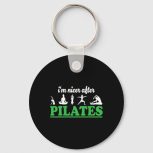Ich bin netter nach Pilates Fitness-Trainer Lustig Schlüsselanhänger