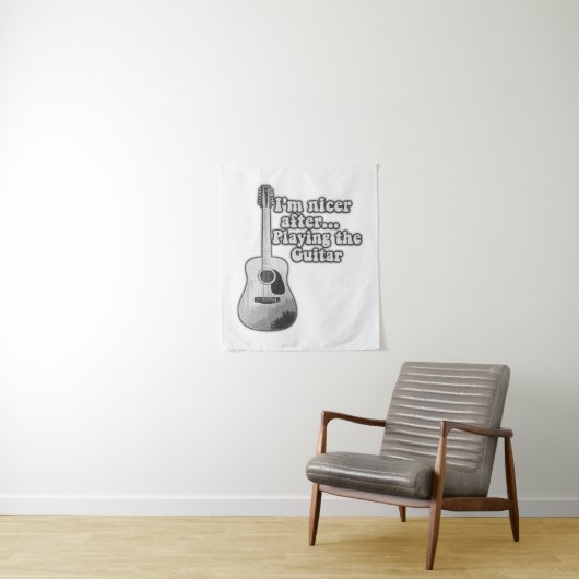 Ich bin netter, nachdem ich Gitarre gespielt habe. Wandteppich (Beispiel)