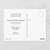 Ich bin neu hier Modernes Gold Siegel Custom Baby Postkarte (Rückseite)