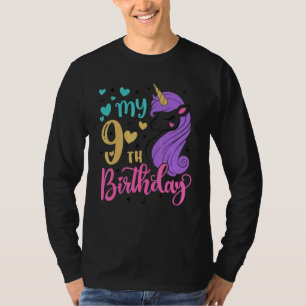 Ich bin neun Jahre alt, mein 9. Geburtstag Einhorn T-Shirt