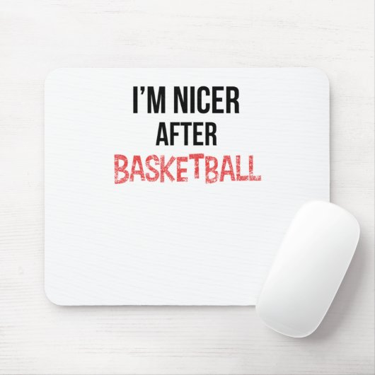 Ich bin Nicer nach Basketball lang Mousepad (Mit Mouse)