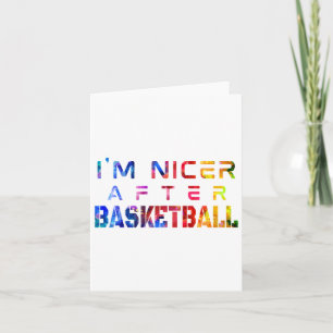Ich bin Nicer nach Basketball Wasserfarbe Karte