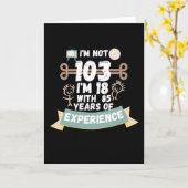 Ich bin nicht 103 Ich bin 18 mit 85 Erfahrung - fü Karte (Gelbe Blume)