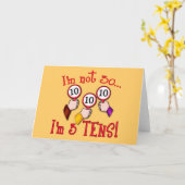 Ich bin nicht 30 - ich bin drei Zehn Karte (Gelbe Blume)