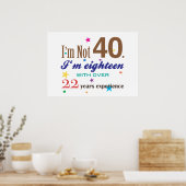 Ich bin nicht 40 poster (Küche)