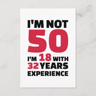 Ich bin nicht 50 Jahre alt Karte