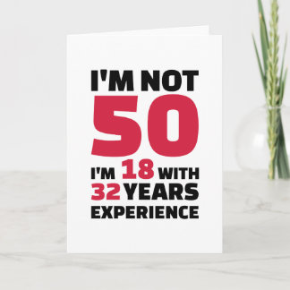 Ich bin nicht 50 Jahre Geburtstag Karte