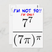 Ich bin nicht 50! postkarte (Vorne/Hinten)