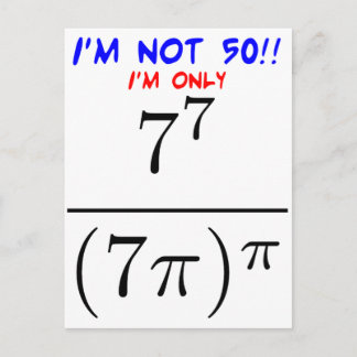 Ich bin nicht 50! postkarte