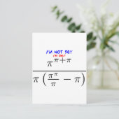 Ich bin nicht 50! postkarte (Stehend Vorderseite)