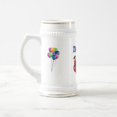 Ich bin nicht 60 Spaß Geburtstag Stein Bierglas (Links)