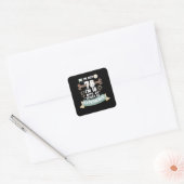 Ich bin nicht 78 Ich bin 18 mit 60 Erfahrung - für Quadratischer Aufkleber (Umschlag)