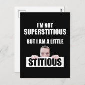 Ich bin nicht abergläubisch, aber ich bin ein biss postkarte (Vorne/Hinten)