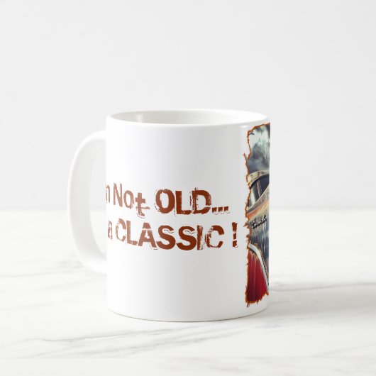 Ich bin nicht alt - ich bin CLASSIC Kaffeetasse (Vorderseite Links)