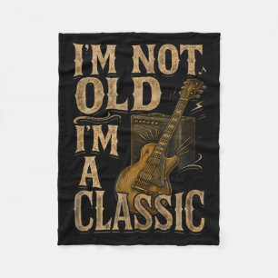 Ich bin nicht alt, ich bin ein Clic Vintage-Design Fleecedecke
