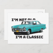 Ich bin nicht alt, ich bin ein klassischer Blue Pl Postkarte (Vorne/Hinten)