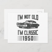 Ich bin nicht alt, ich bin ein klassisches 1950 70 postkarte (Vorne/Hinten)