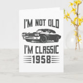 Ich bin nicht alt, ich bin ein klassisches 1958 70 karte (Gelbe Blume)