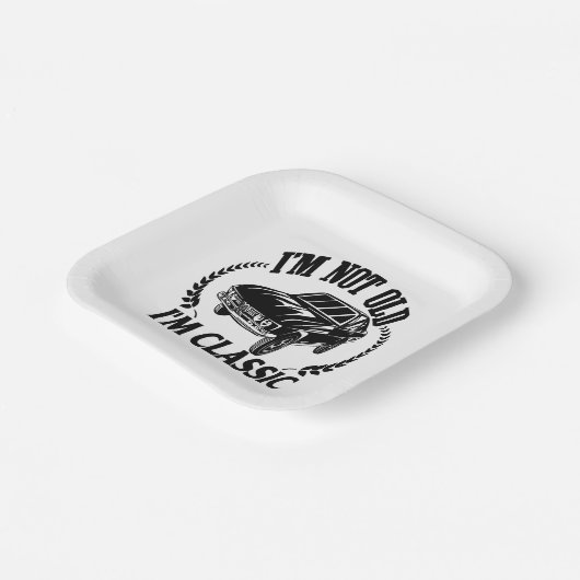 Ich bin nicht alt, ich bin ein klassisches lustige pappteller (Gewinkelt)