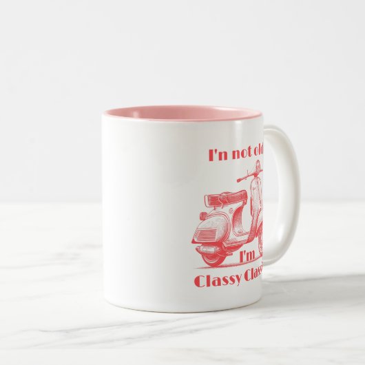Ich bin nicht alt, ich bin ein klassisches niedlic zweifarbige tasse (VorderseiteRechts)
