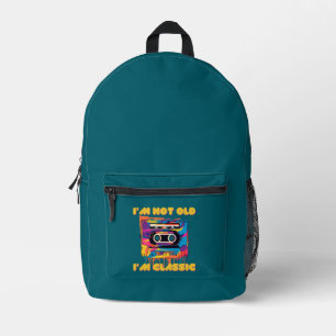 Ich bin nicht alt, ich bin Klassiker, wpap, Kasset Bedruckter Rucksack