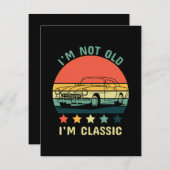 Ich bin nicht alt, ich bin klassisch begleitkarte (Vorne/Hinten)