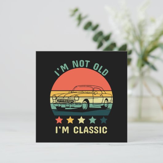 Ich bin nicht alt, ich bin klassisch einladung (Stehend Vorderseite)