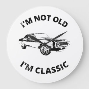 Ich bin nicht alt, ich bin klassisch große wanduhr